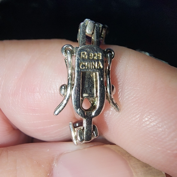 RARE ROSS-SIMONS STERLING SILVER & GEMSTONE LINK BRACELET - Picture 3 of 8